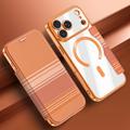 iPhone 17 Pro Stilig magnetisk flipp-deksel med RFID-kortspor - oransje