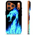 iPhone 17 Pro TPU-deksel - Blå Flamme Drage