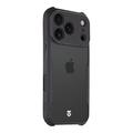 iPhone 17 Pro Tactical Quantum Stealth-deksel med forsterkede hjørner - klar / svart