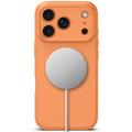iPhone 17 Pro Tech-Protect flytende silikon-deksel - MagSafe-kompatibel - Kosmisk oransje