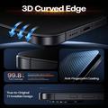 iPhone 17 Pro Torras OrigArmor Full Beskyttelsesglass med Automatisk Justeringsverktøy - svart kant