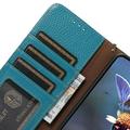iPhone 17 Pro/18 Pro Lommebok-deksel i Lær med RFID - Blå