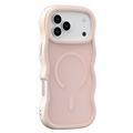 iPhone 17 Pro Bølgekant magnetisk hybrid-deksel - rosa