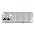 iPhone 17 Pufferjakke Støtsikkert TPU-deksel - Sølv