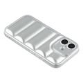 iPhone 17 Pufferjakke Støtsikkert TPU-deksel - Sølv