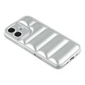 iPhone 17 Pufferjakke Støtsikkert TPU-deksel - Sølv
