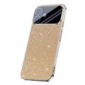 iPhone 17 Glitrende Glitter Hybrid-deksel - Gull
