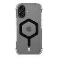 iPhone 17 Tactical MagForce Hexagon-deksel - MagSafe-kompatibel - svart / gjennomsiktig