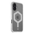 iPhone 17 Tactical MagForce Hexagon-deksel - MagSafe-kompatibel - hvit / Gjennomsiktig
