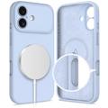 iPhone 17 Tech-Protect flytende silikon-deksel - MagSafe-kompatibel - Tåkeblå