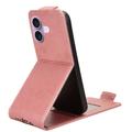 iPhone 17 vertikalt flip-etui med stativ - Roségull
