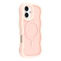 iPhone 17 Bølgekant magnetisk hybrid-deksel - rosa
