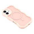iPhone 17 Bølgekant magnetisk hybrid-deksel - rosa