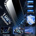 iPhone 18 Privacy Full Cover Beskyttelsesglass - Svart Kant