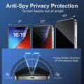 iPhone 18 Privacy Full Cover Beskyttelsesglass - Svart Kant