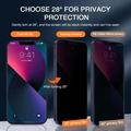 iPhone 18 Privacy Full Cover Beskyttelsesglass - Svart Kant