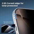 iPhone 18 Privacy Full Cover Beskyttelsesglass - Svart Kant
