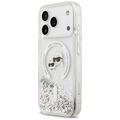 iPhone 18 Pro/17 Pro Karl Lagerfeld Liquid Glitter Karl & Choupette Heads MagSafe-deksel - gjennomsiktig