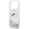 iPhone 18 Pro/17 Pro Karl Lagerfeld Liquid Glitter Karl & Choupette Heads MagSafe-deksel - gjennomsiktig
