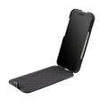 iPhone 18 Pro/17 Pro Melkco magnetisk vertikalt flip-etui – svart
