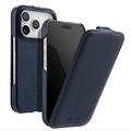 iPhone 18 Pro/17 Pro Melkco magnetisk vertikalt flip-etui – blå