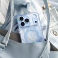 iPhone 18 Pro/17 Pro Mutural magnetisk glitrende hybrid-deksel - blå