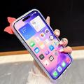 iPhone 18 Pro/17 Pro Perlebue-dekor hybrid-deksel - perlehvit