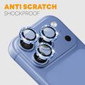 iPhone 18 Pro/18 Pro Max Northjo Glitter-kameraobjektivbeskyttelse - blå