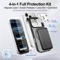 iPhone 18 Pro 4-i-1 MagSafe-beskyttelsessett med kortholder - svart