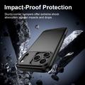 iPhone 18 Pro Børstet TPU-deksel - karbonfiber - svart