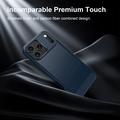 iPhone 18 Pro Børstet TPU-deksel - karbonfiber - blå