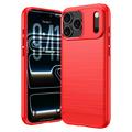 iPhone 18 Pro børstet TPU-deksel - karbonfiber