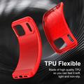 iPhone 18 Pro børstet TPU-deksel - karbonfiber - rød