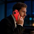 iPhone 18 Pro børstet TPU-deksel - karbonfiber - rød