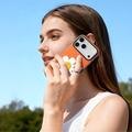 iPhone 18 Pro Dux Ducis Luvy-deksel med fingerring/håndstropp - Oransje / Tusenfryd