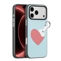 iPhone 18 Pro Dux Ducis Luvy-deksel med fingerring/håndstropp - himmelblå / hjerte
