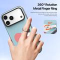 iPhone 18 Pro Dux Ducis Luvy-deksel med fingerring/håndstropp - himmelblå / hjerte