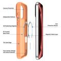 iPhone 18 Pro Dux Ducis Yind Hybrid-deksel - MagSafe-kompatibel - Oransje