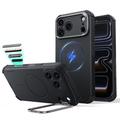 iPhone 18 Pro/17 Pro ESR Cyber Tough Kickstand MagSafe Hybrid-deksel - Svart