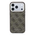 iPhone 18 Pro Guess 4G Gold Frame-deksel - MagSafe-kompatibel - Brun