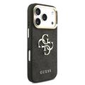 iPhone 18 Pro Guess 4G Metal Logo Gold Frame-deksel - svart