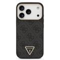 iPhone 18 Pro Guess 4G Strass Triangle Logo Gold Frame MagSafe-deksel