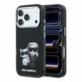 iPhone 18 Pro Karl Lagerfeld Semi Wrap Smooth Sketch Bodies MagSafe-deksel - svart