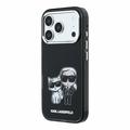 iPhone 18 Pro Karl Lagerfeld Semi Wrap Smooth Sketch Bodies MagSafe-deksel - svart