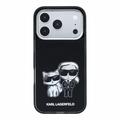 iPhone 18 Pro Karl Lagerfeld Semi Wrap Smooth Sketch Bodies MagSafe-deksel - svart