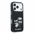 iPhone 18 Pro Karl Lagerfeld Semi Wrap Smooth Sketch Bodies MagSafe-deksel - svart