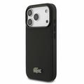 iPhone 18 Pro Lacoste Iconic Petit Pique Metal Logo-deksel - MagSafe-kompatibel - Svart