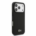 iPhone 18 Pro Lacoste Iconic Petit Pique Metal Logo-deksel - MagSafe-kompatibel - Svart