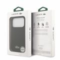 iPhone 18 Pro Lacoste Iconic Petit Pique Metal Logo-deksel - MagSafe-kompatibel - Svart