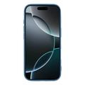 iPhone 18 Pro Flytende silikon-deksel med ringholder og håndleddsstropp - midnattsblå